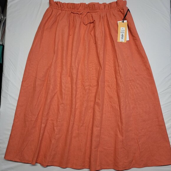 Future Collective Skirt Maxi Linen Cotton Womens XXL Drawstring Jenny K Lopez - Picture 1 of 14